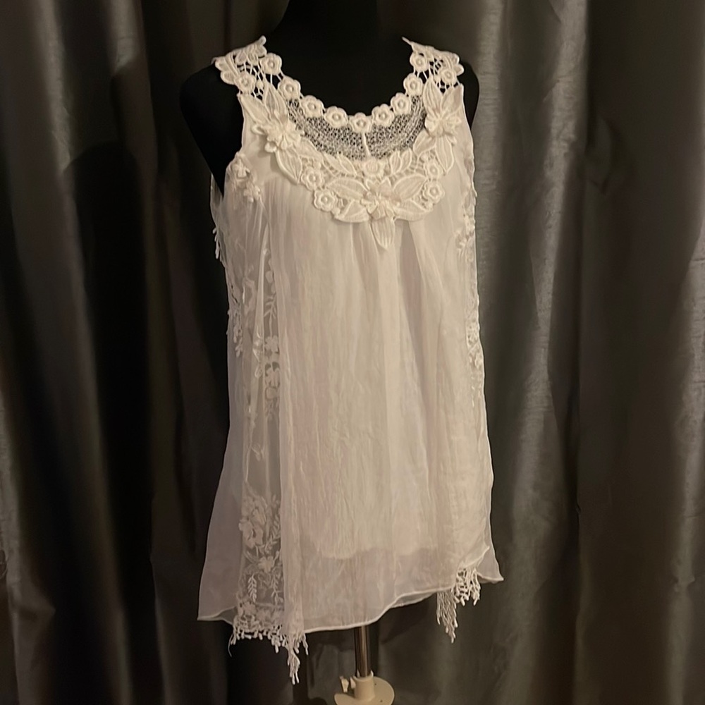 Gorgeous sheer blouse with tank